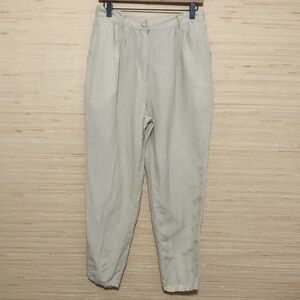 Louise Paris Beige Khaki High-rise Linen Blend Pants size 10